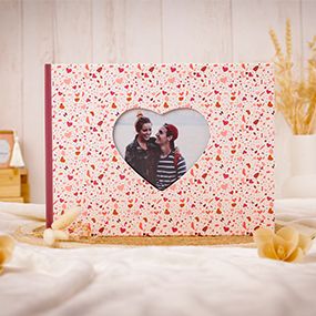 Livre photo coeur - A4 Paysage - Couverture à fenêtre